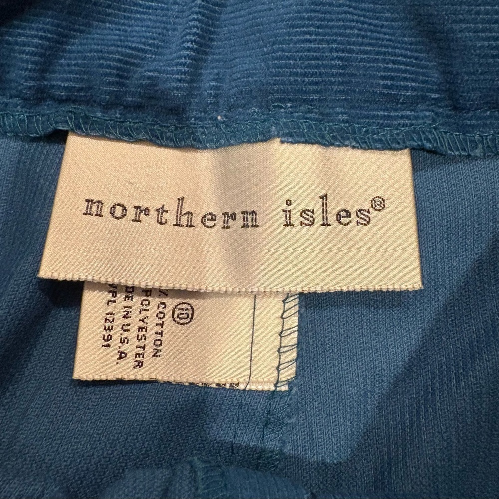 Vintage Northern Isles Blue Straight Leg Corduroy Pants - Size 10 - Picture 2 of 4